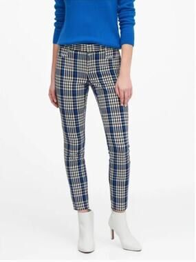 BANANA REPUBLIC NWT Modern Bi Stretch Classic Sloan Plaid Pants // 20